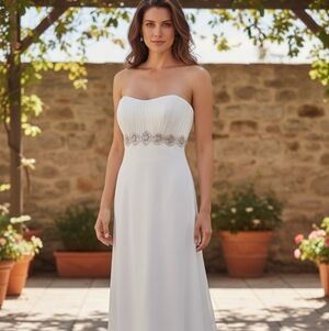 Vintage Pronovias Grecian Gown - Size 6